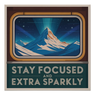 Poster Restez Concentré Et Extrêmement Brillant