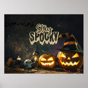 Poster Restez Éffrayant Halloween Night Holiday
