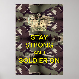 Poster Restez forts et le soldat en marche