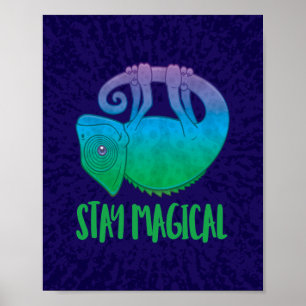 Poster Restez magique Lévitation Chameleon
