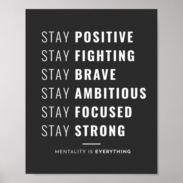 Poster Restez positif Restez actif (Devant)