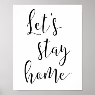 Poster Restons à la maison