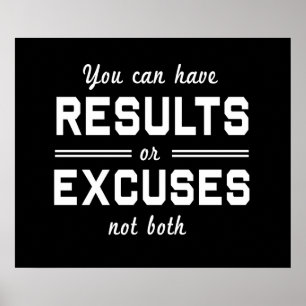 Poster Résultats ou excuses