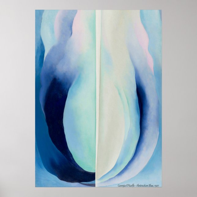 Poster Résumé Bleu par Georgia O'Keeffe (Devant)