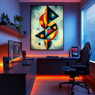 Poster Résumé géométrique - Kandinsky inspiré