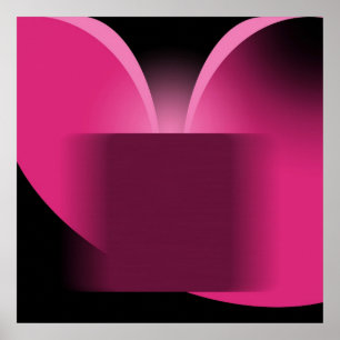 Poster Résumé Rose Foncé Luxe avec Noir AP0004