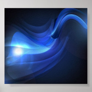 Poster RésuméBlueWavesVectorArrière-plan ROYAL BLEU NOIR