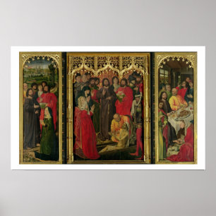 Poster Resurrection of Lazarus Triptych; The Raising of L