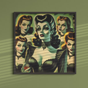 Poster Rétablir les filles sorcières gothiques