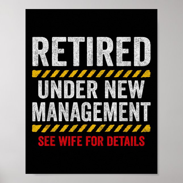 Poster Retired Husband - Retirement Party - Funny Retirem (Devant)