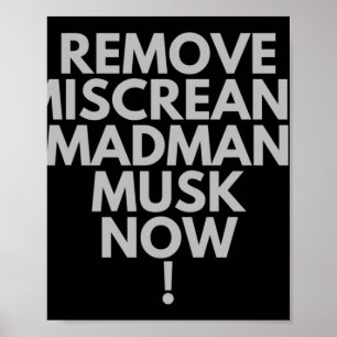Poster Retirer Madman Musk, un mécréant !