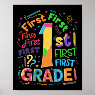 Poster Retour à l'école 1re année Équipe Typographie Étud