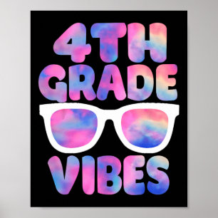 Poster Retour à l'école 4e année Vibes Premier Jour Ensei