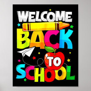 Poster Retour À L'École Amusants Étudiants Amour Enfant