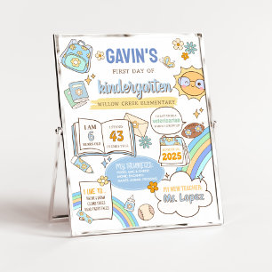 Poster Retour à l'école Carte de première journée Connexi