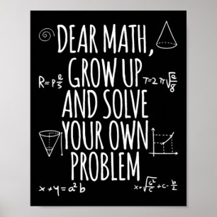 Poster Retour À L'École Citation Math Pour Filles Garçons