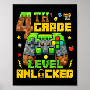 Poster Retour à l'école élève de 4e année joueur premier