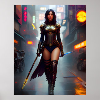Poster Retour à l'école Femme Super Hero Art