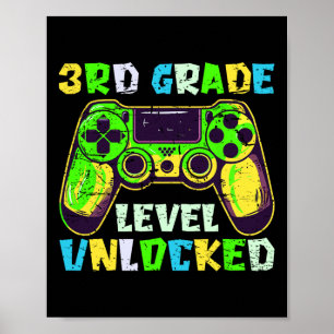 Poster Retour à l'école garçon 3e année joueur premier jo