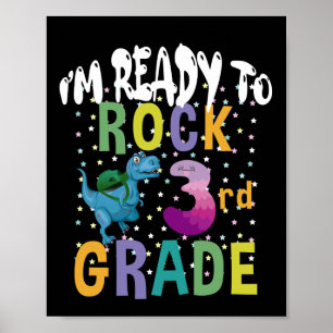 Poster Retour à l'école Je suis prêt à écraser la 3e anné