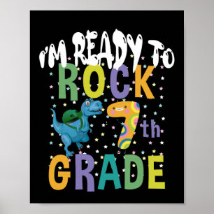 Poster Retour à l'école Je suis prêt à rocker 7e année Di