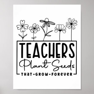 Poster Retour à l'école Les enseignants plantent des grai