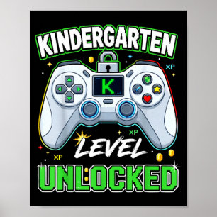 Poster Retour à l'école maternelle garçon joueur premier