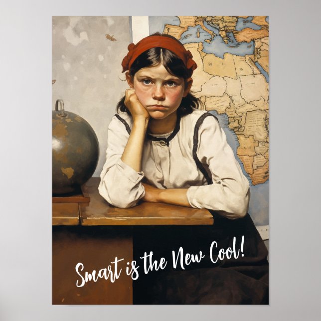Poster Retour à l'école Norman Rockwell dessin style (Devant)