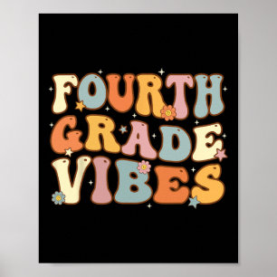 Poster Retour À L'École Vibes De Quatrième Année Étudiant