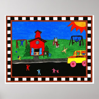 Poster Retour À L'Impression Cadre De L'École