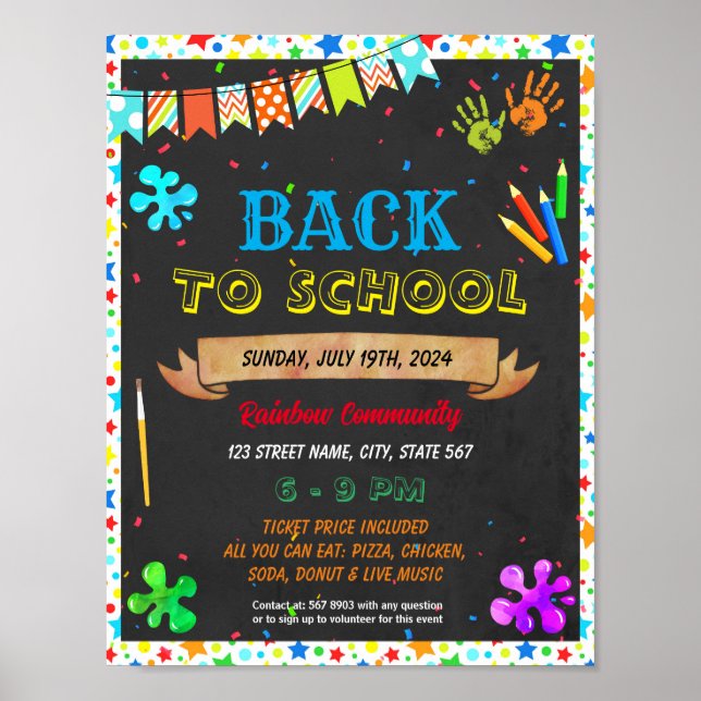 Poster Retour au modèle de l'événement scolaire (Devant)