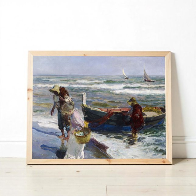 Poster Retour de Fishing, Joaquin Sorolla y Bastida (Créateur téléchargé)