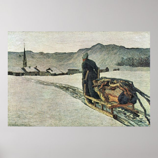 Poster Retour de la forêt par Giovanni Segantini (Devant)