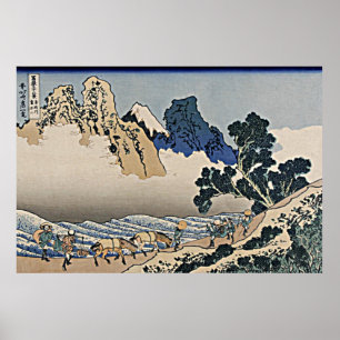Poster Retour de la montagne Fuji de la rivière Minobu Ho