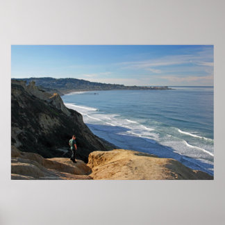 Poster Retour de Tour ~ Torrey Pines Plage Noirs à La J