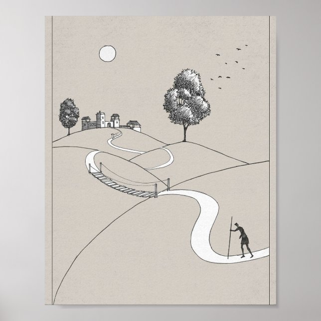 Poster Retour du fils prodigue - Oeuvre biblique, Luc 15 (Devant)