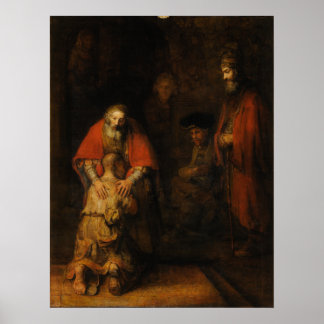 Poster Retour du fils prodigue par Rembrandt van Rijn