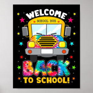 Poster Retourner À L'École Fun Outfit School Bus Driver