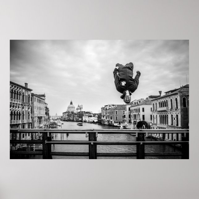 Poster Retourner sur le pont à Venise (Devant)