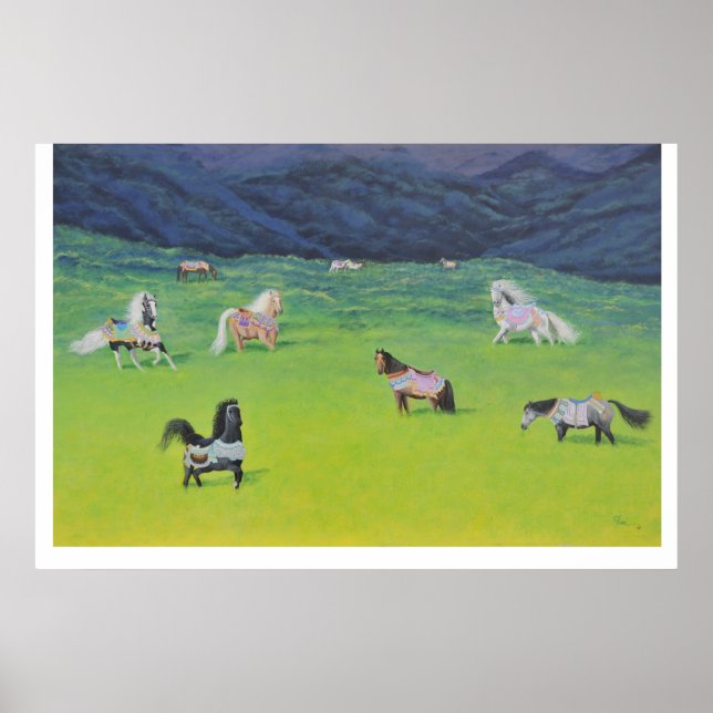 Poster Retraite du cheval de carrousel (Devant)