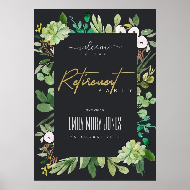 POSTER RETRAITE EN COULEUR D'EAU SUCCULENTE (Devant)