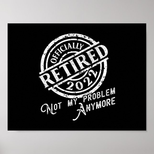 Poster Retraite officielle 2022 Parti de retraite Retrait (Devant)