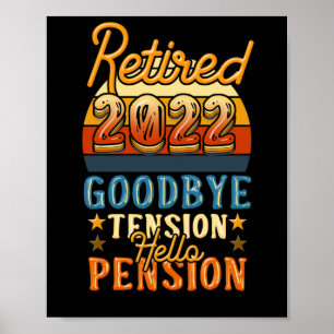Poster Retraite Retraite Adieu Tension Bonjour Pension