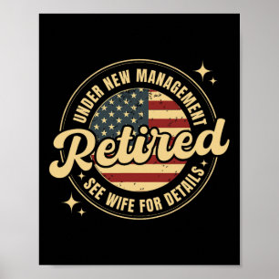 Poster Retraité sous nouvelle direction Voir femme pour d