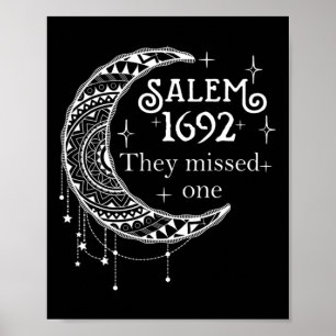 Poster Rétro 1692 Ils Ont Manqué Une Sorcière Salem 1692