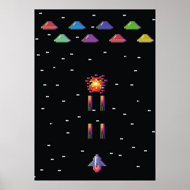 Poster Retro 1908s Jeux vidéo arcade (Devant)
