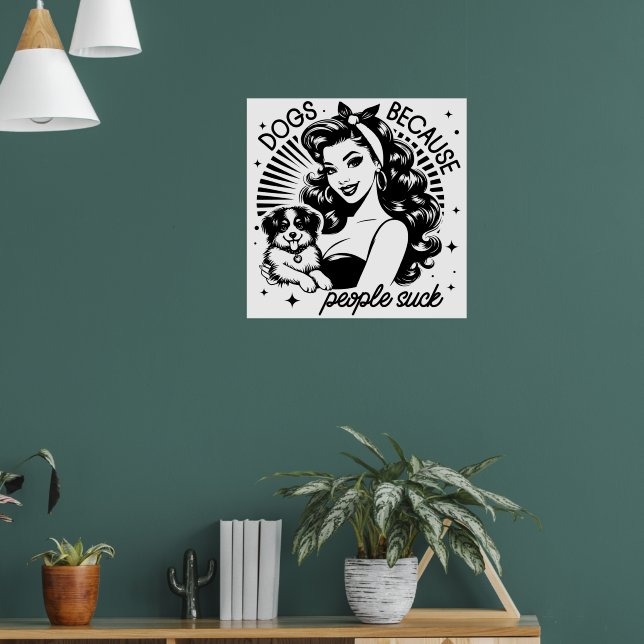 Poster Retro 1950s Glam Girl Funny Sarcastic Quote (Salon 1)