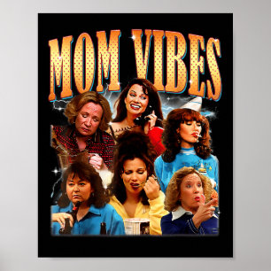 Poster Retro 90s Maman Vibe Chemise Fête des mères Maman 