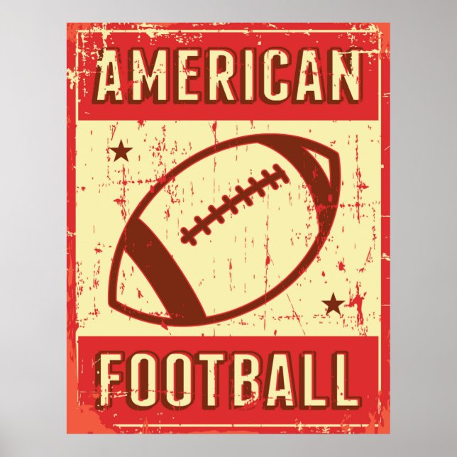 Poster Retro American Football (Devant)