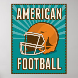 Poster Retro American Football